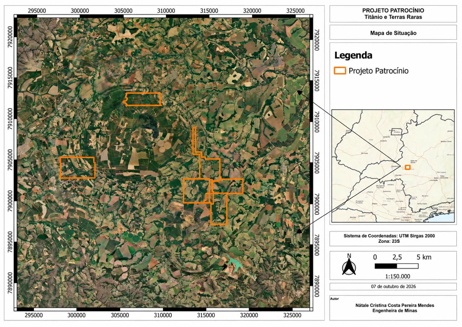 Mapa de localização do cluster Patrocínio, imagem 1