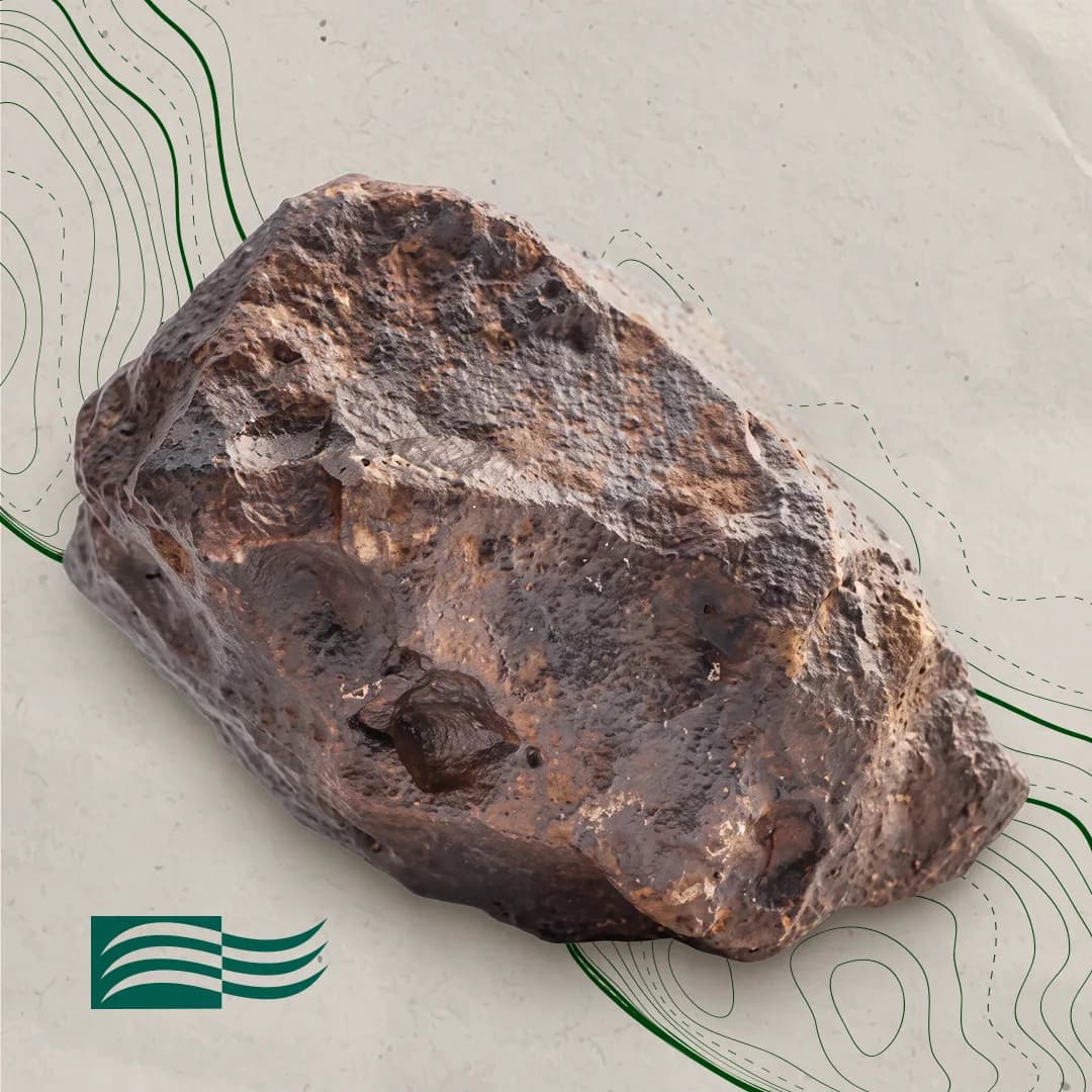 Amostra de minério de zinco, marrom-avermelhada