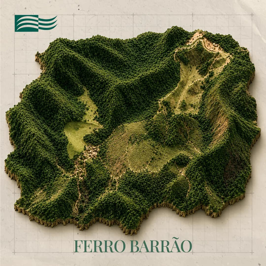Vista aérea do Projeto Ferro Barão